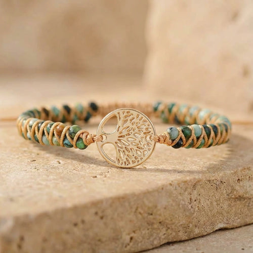 Bracelet Arbre de Vie en Jaspe Africain