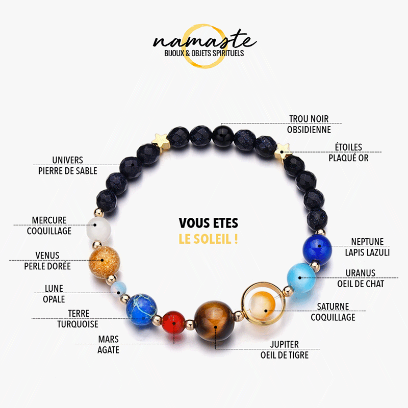 Bracelet Système Solaire - Boutique Namaste