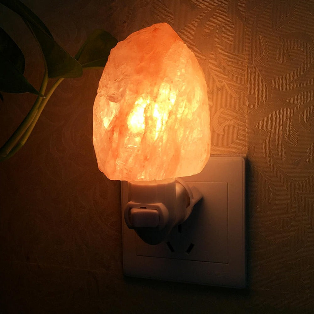 Lampe de nuit en Cristal de Sel de l'Himalaya - Boutique Namaste