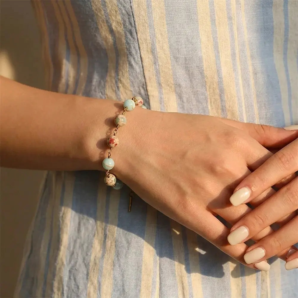 Bracelet "Charme" en Turquoise Impériale