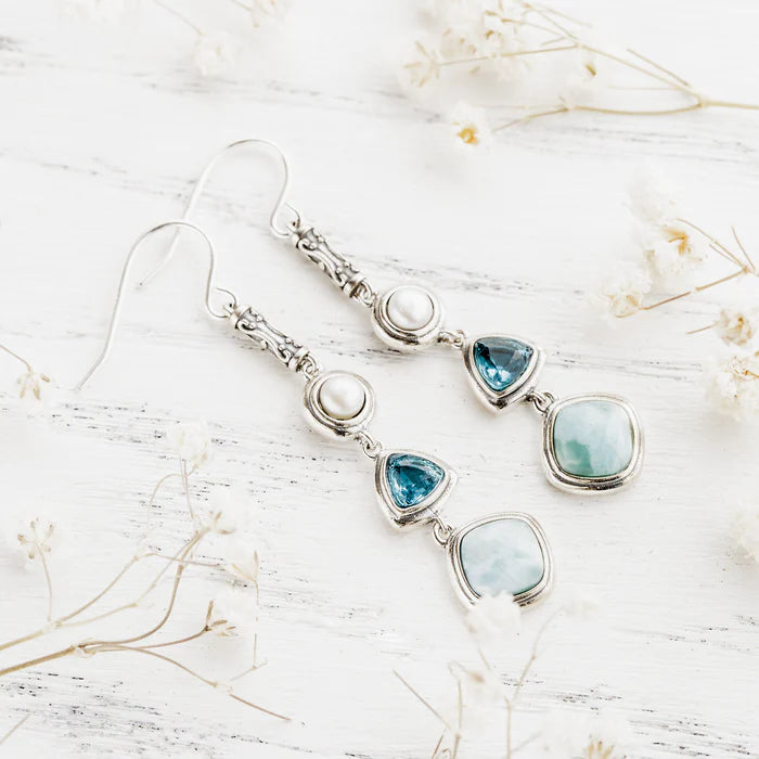 Boucles d'oreilles Larimar