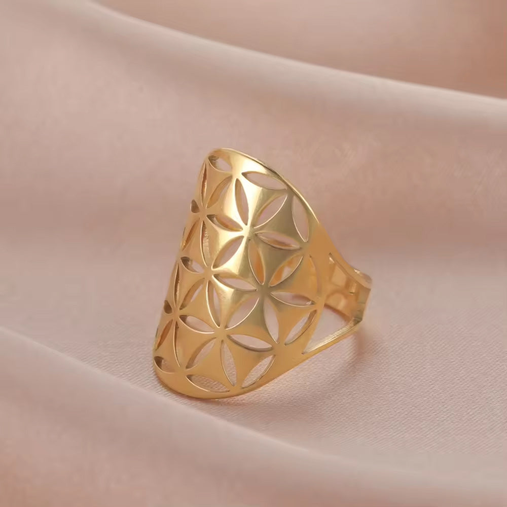 Bague Fleur de Vie Moderne