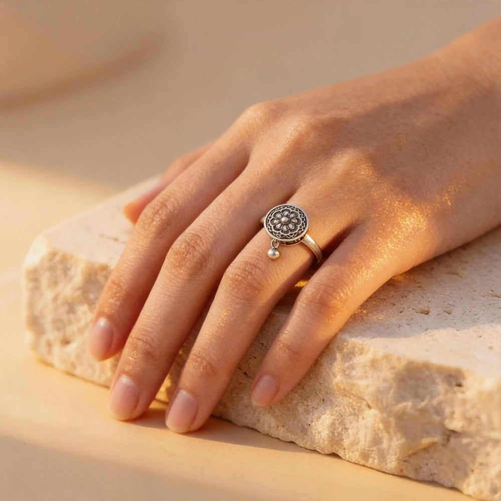 Bague Bouddhiste Porte-Bonheur en Argent 925