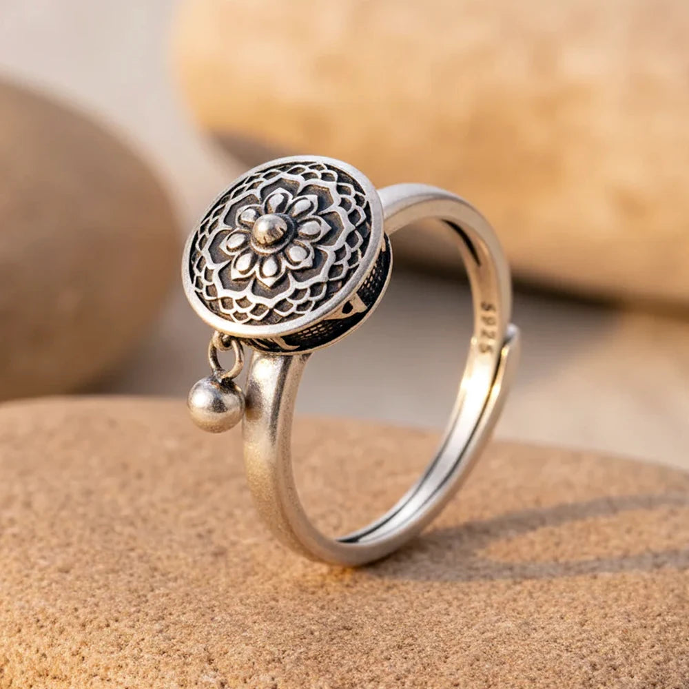 Bague Bouddhiste Porte-Bonheur en Argent 925
