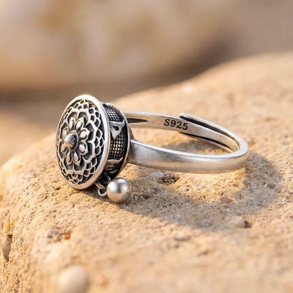 Bague Bouddhiste Porte-Bonheur en Argent 925