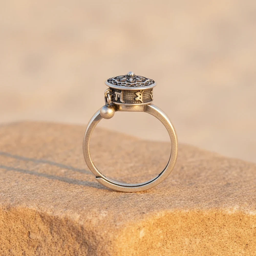 Bague Bouddhiste Porte-Bonheur en Argent 925