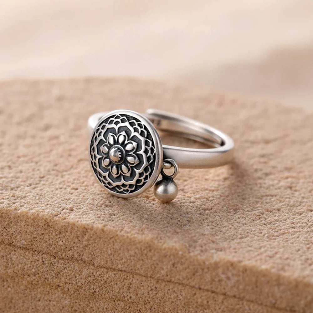 Bague Bouddhiste Porte-Bonheur en Argent 925