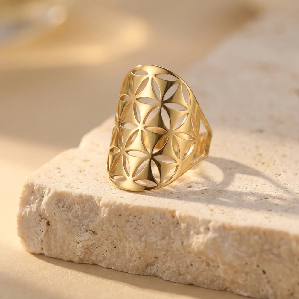 Bague Fleur de Vie Moderne