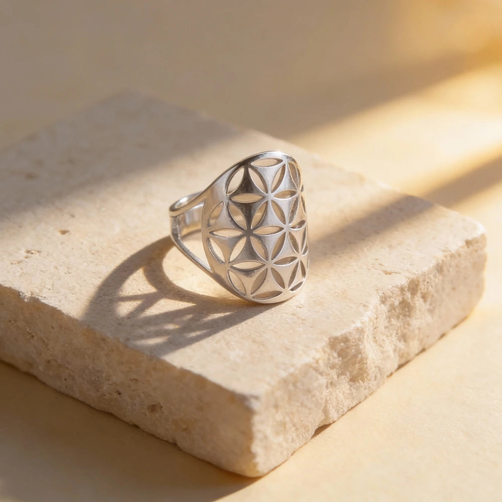Bague Fleur de Vie Moderne
