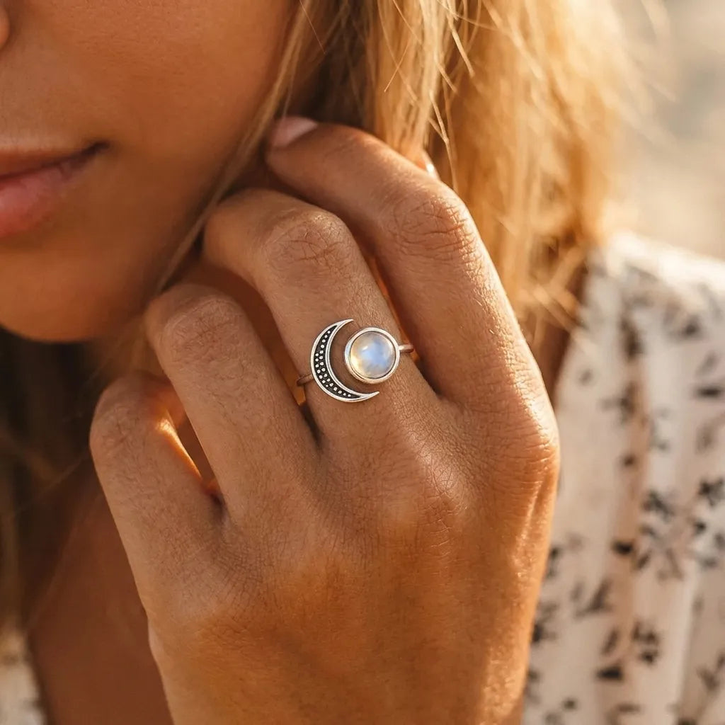 Bague Ajustable "Renaissance Lunaire"