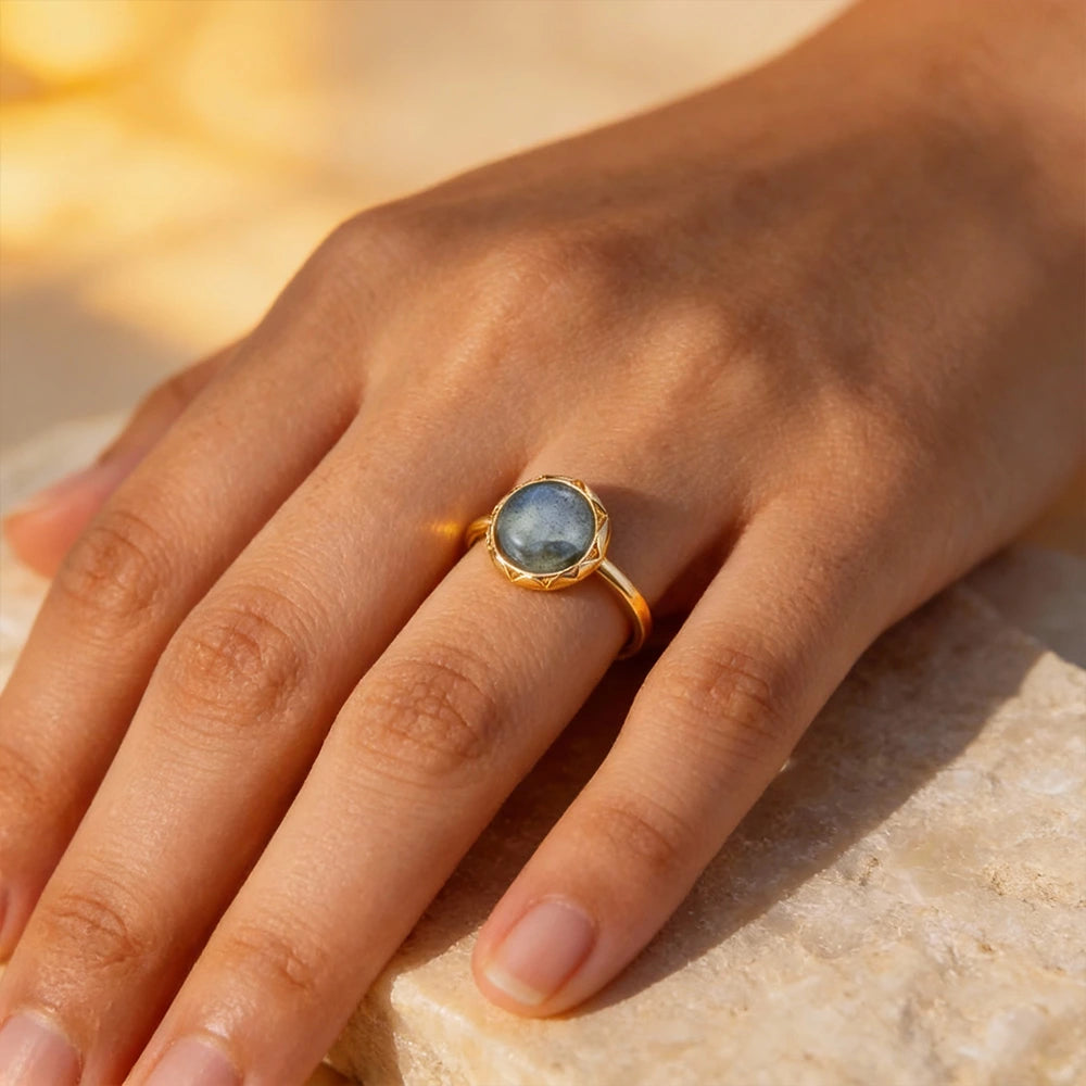 Bague "Douceur" en Labradorite