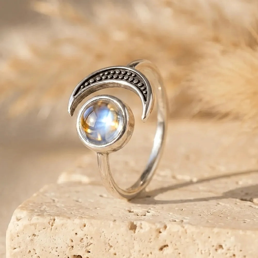 Bague Ajustable "Renaissance Lunaire"