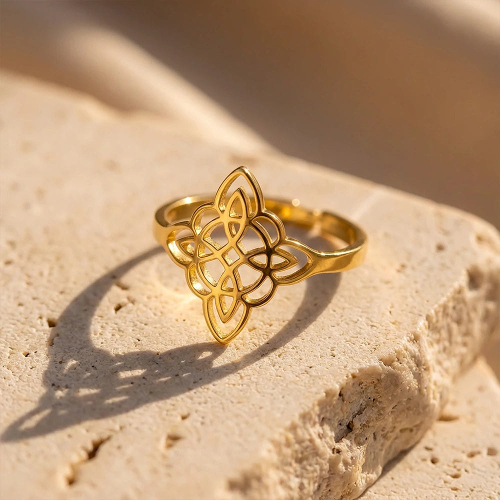 Bague "Protection Sacrée" Noeud de Sorcière