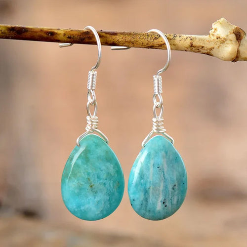 Boucles d'oreilles "Sérénité" en Amazonite