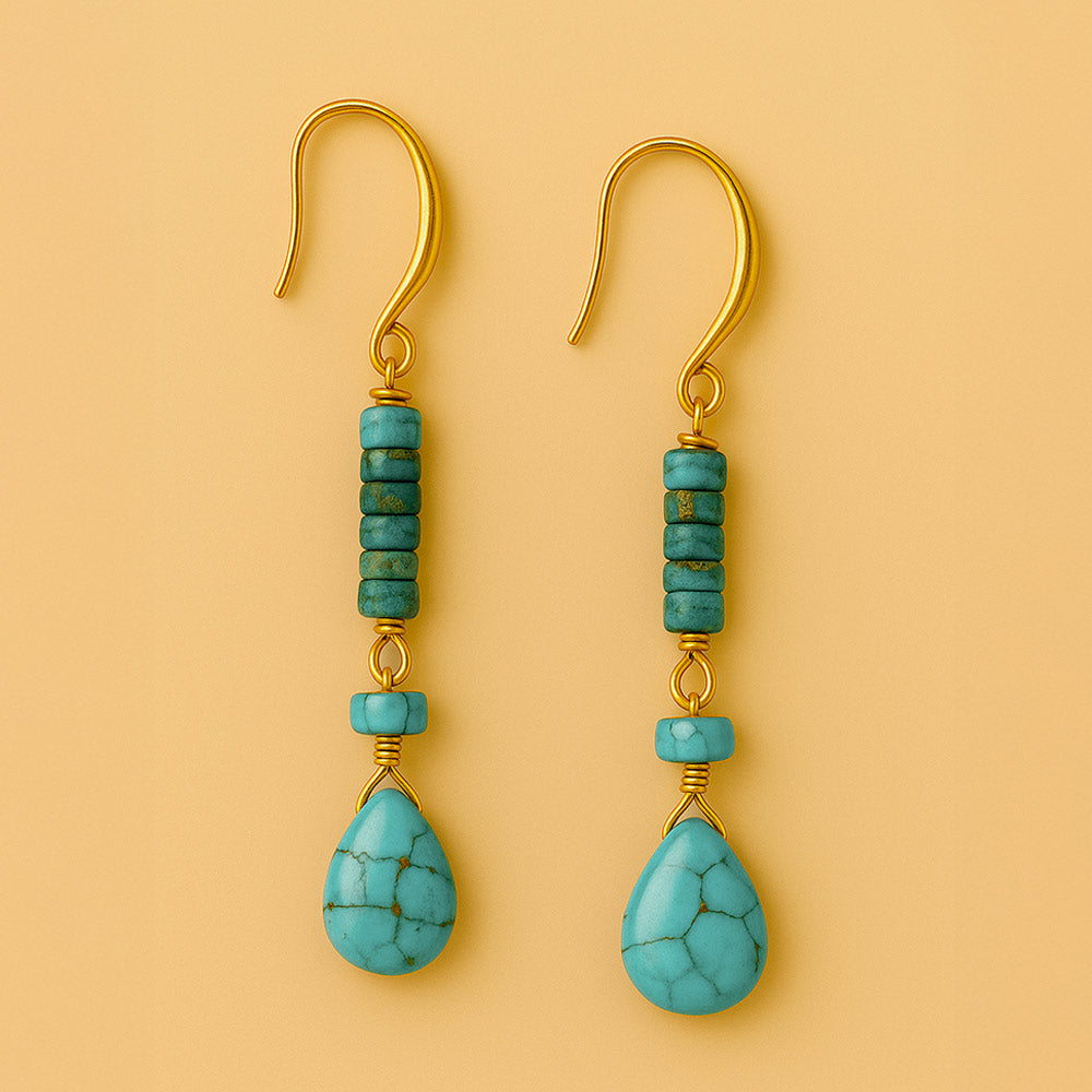 Boucles d&#39;oreilles &quot;Positivité&quot; en Turquoise