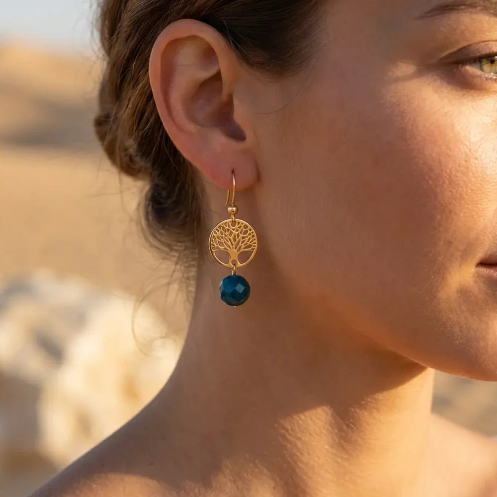 Boucles d'oreilles "Vitalité" en Apatite