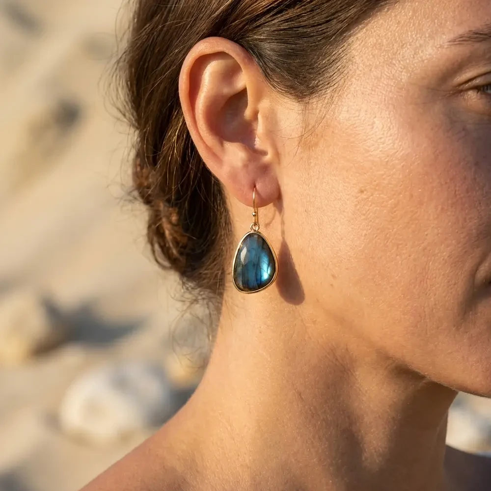 Boucles d'oreilles "Élégance" en Labradorite