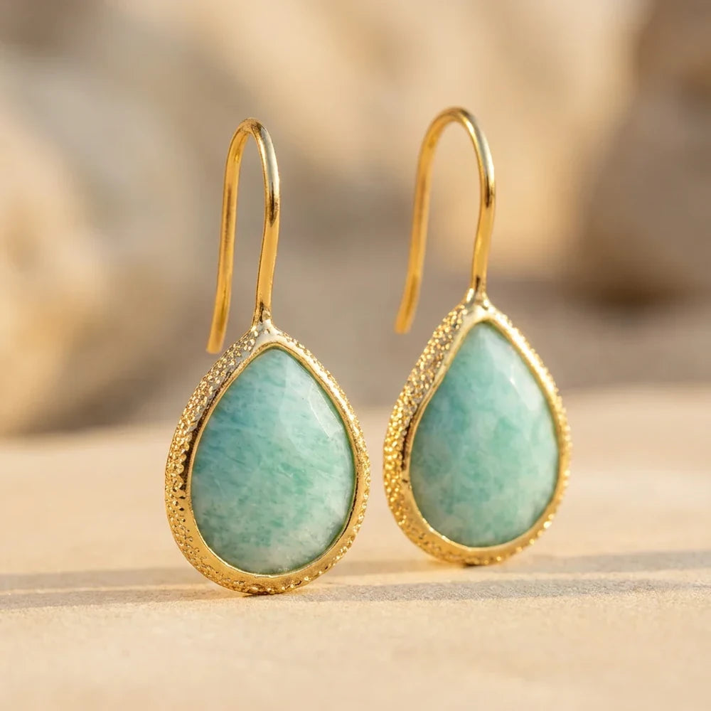 Boucles d'oreilles "Apaisement" en Amazonite