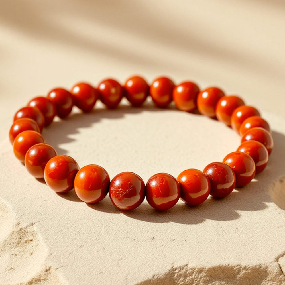 Bracelet en Jaspe Rouge