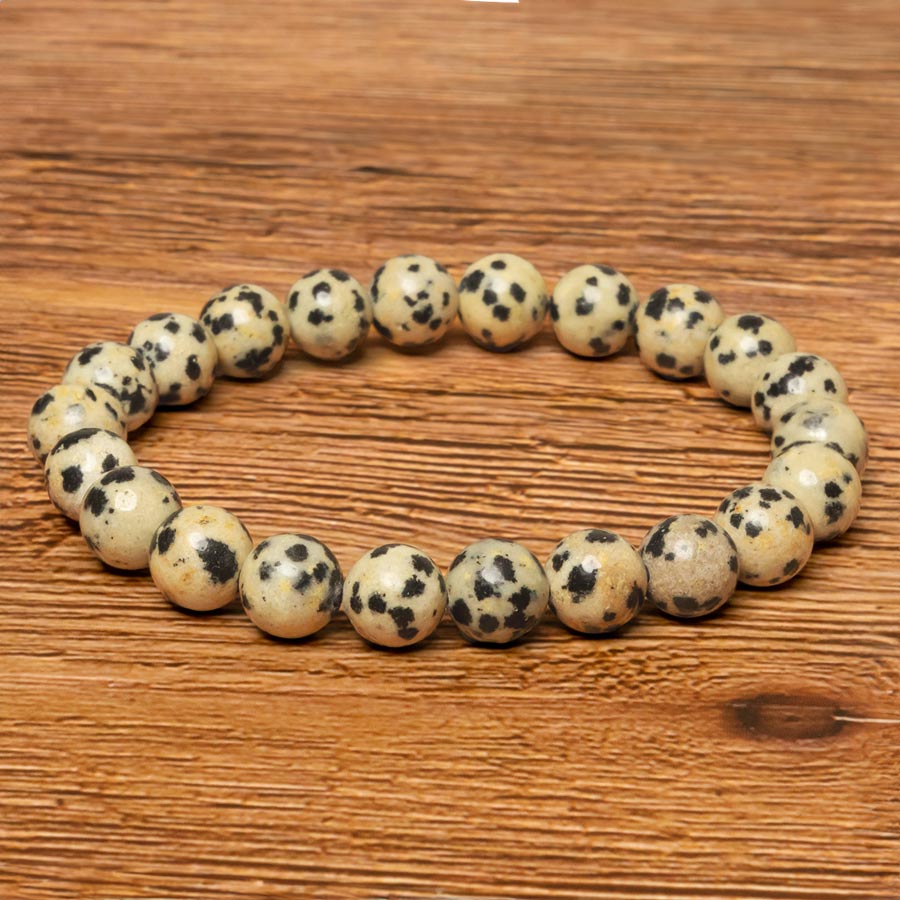 Bracelet en Jaspe Dalmatien