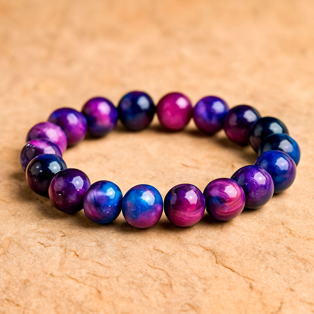 Bracelet en Oeil de Tigre Galactique