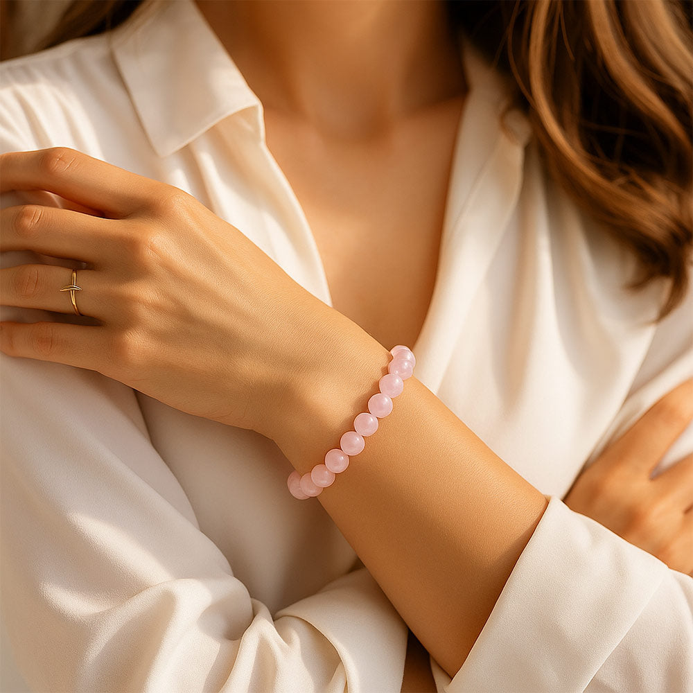 Bracelet en Quartz Rose