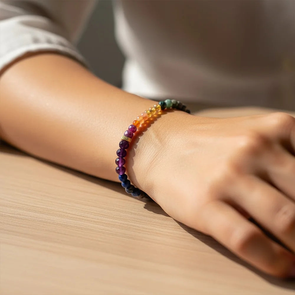 Bracelet 7 Chakras en Pierres Précieuses
