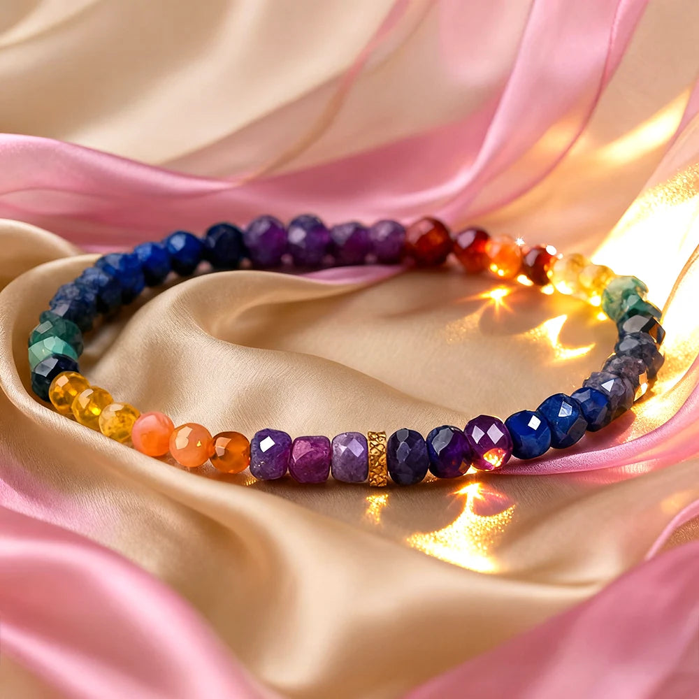 Bracelet 7 Chakras en Pierres Précieuses