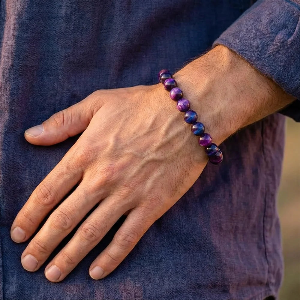 Bracelet en Oeil de Tigre Galactique