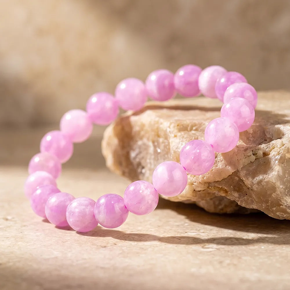 Le Baume du Cœur –  Bracelet Rare en Kunzite Rose