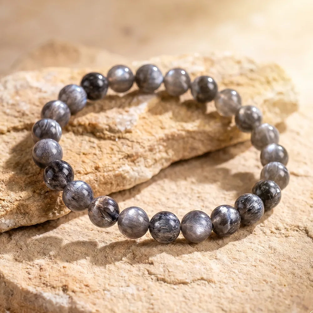 Le Coupeur de Liens Toxiques – Bracelet en Pierre de Lune Noire