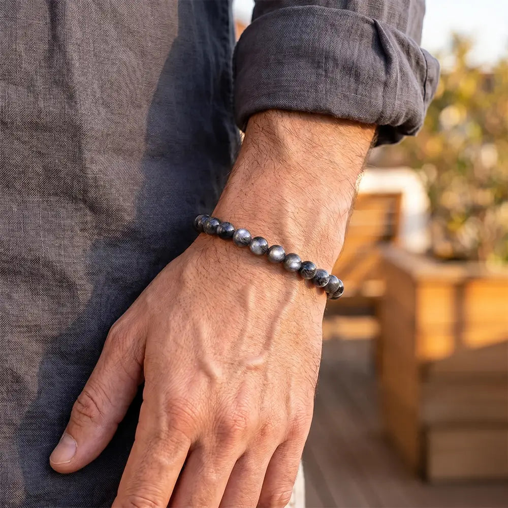 Le Coupeur de Liens Toxiques – Bracelet en Pierre de Lune Noire