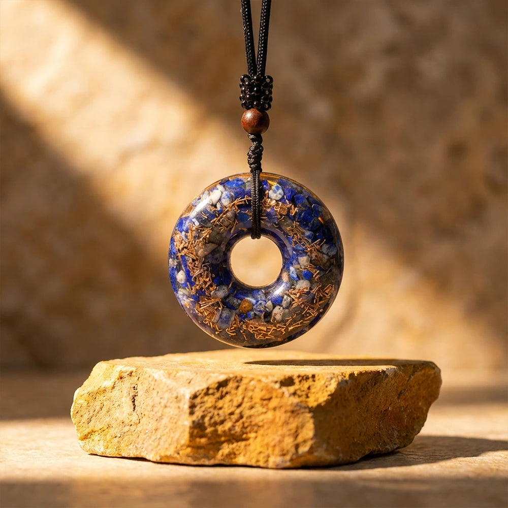 Pendentif Orgonite Donut Lapis Lazuli