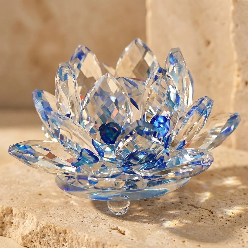 Fleur de Lotus Feng Shui en Cristal