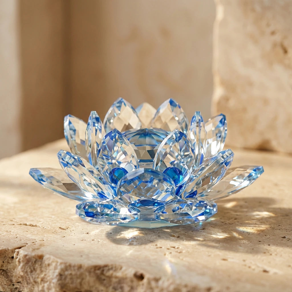 Fleur de Lotus Feng Shui en Cristal