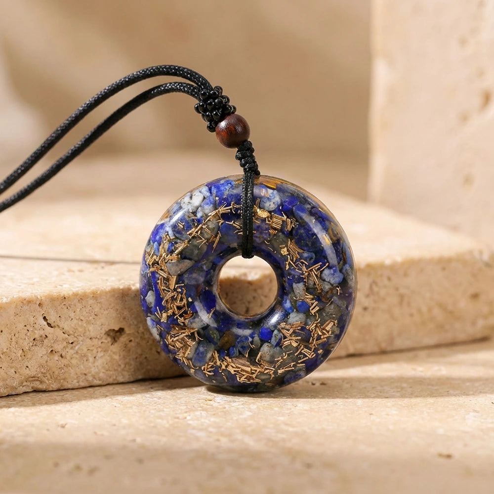 Pendentif Orgonite Donut Lapis Lazuli