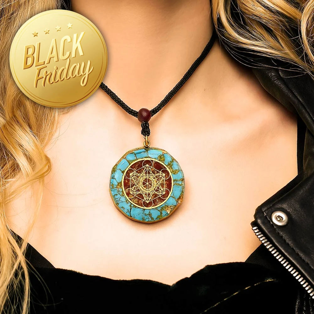 Pendentif Orgonite "Cube de Métatron"