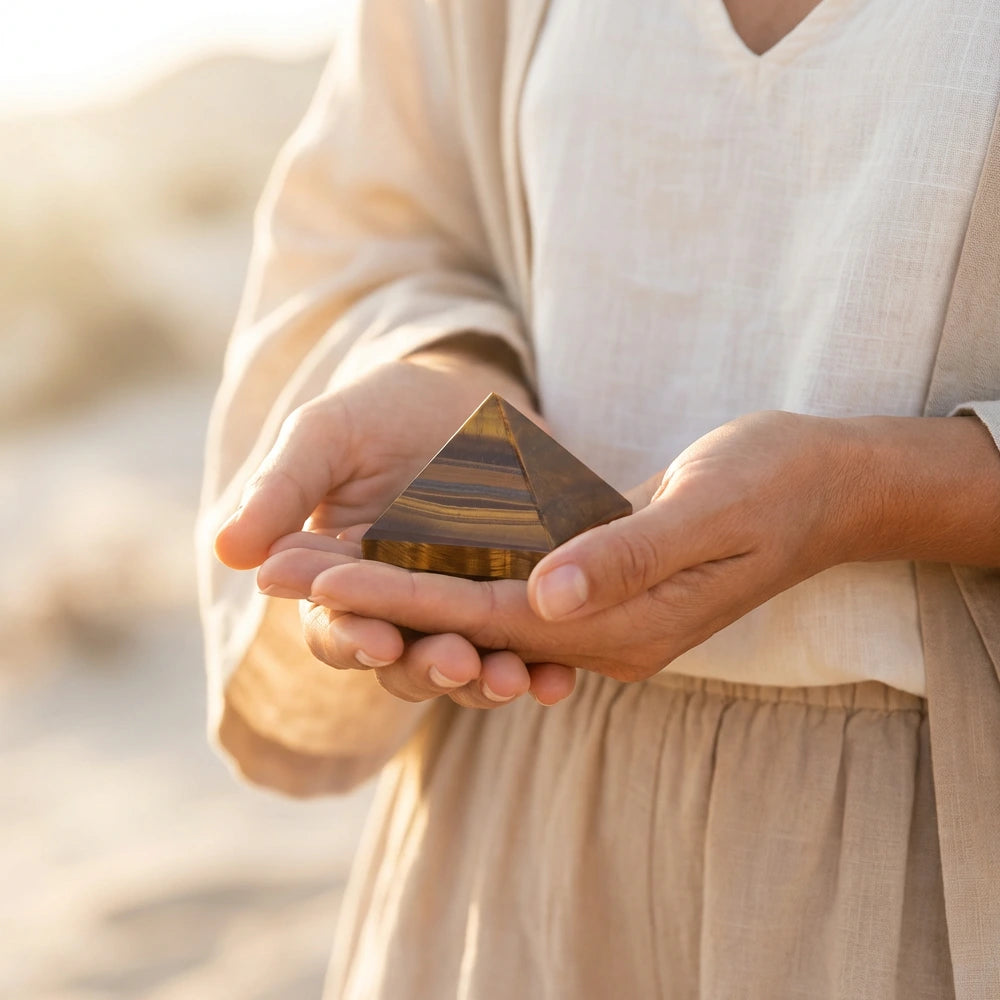 Pyramide de Protection en Oeil de Tigre