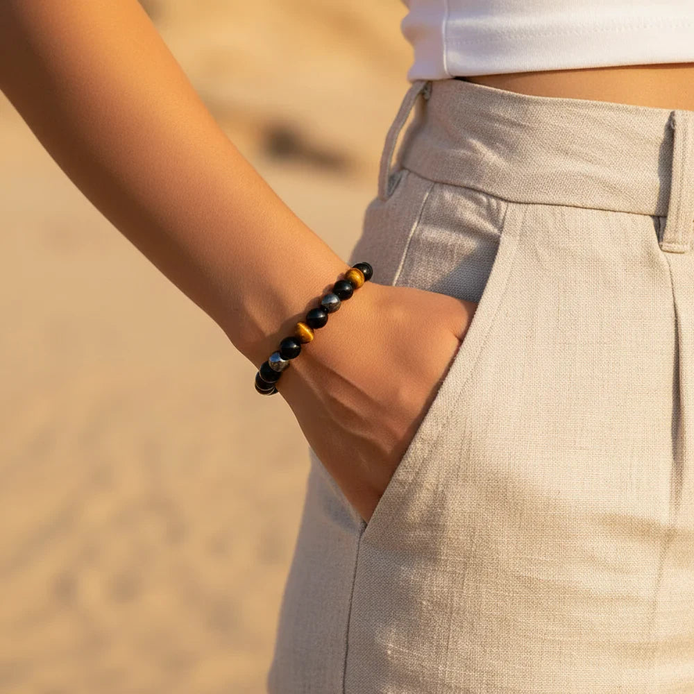 Bracelet Protection Naturelle + 30 Patchs Sommeil - Huiles Essentielles Citronnelle, Lavande - Adulte/enfant - 10