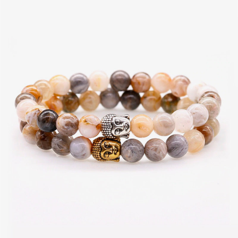 Bracelet Bouddha en Agate - Paix Intérieure - Boutique Namaste
