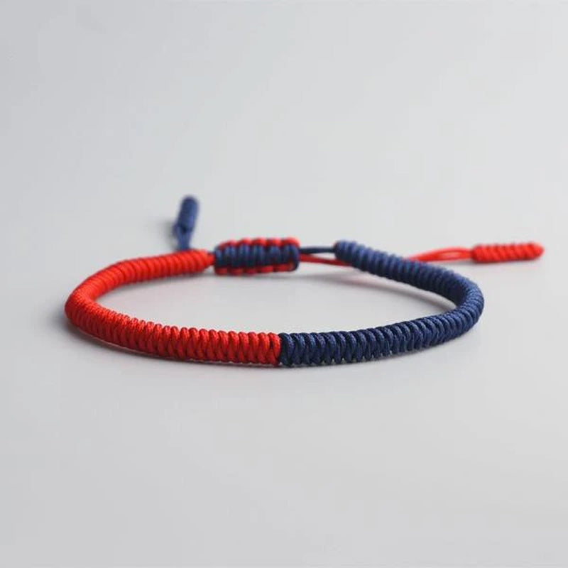 Bracelet Tibétain Bleu et Rouge