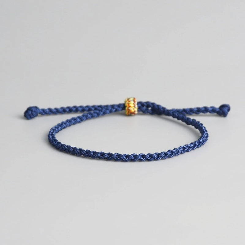 Bracelet Tibétain Cordelette Bleue