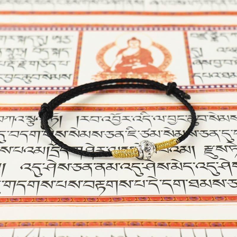 Bracelet Tibétain Mantra Om Noir