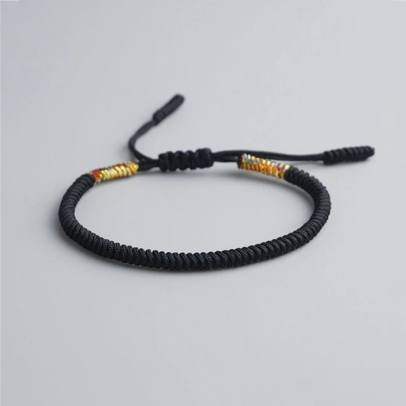 Bracelet Tibétain Noir et Jaune