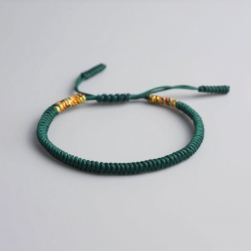 Bracelet Tibétain Vert et Jaune