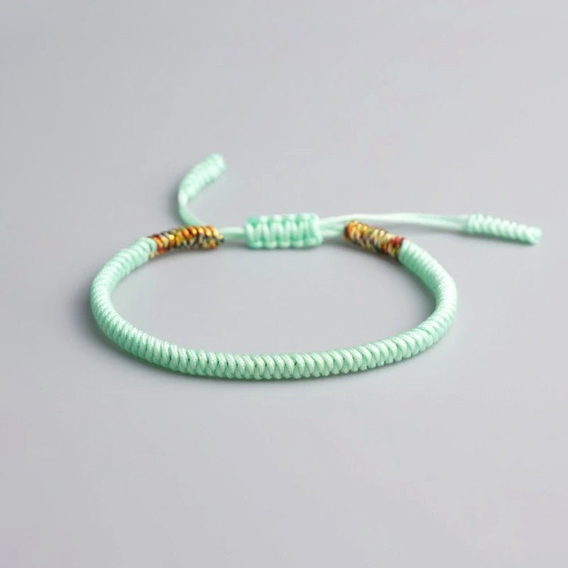 Bracelet Tibétain Vert Pastel