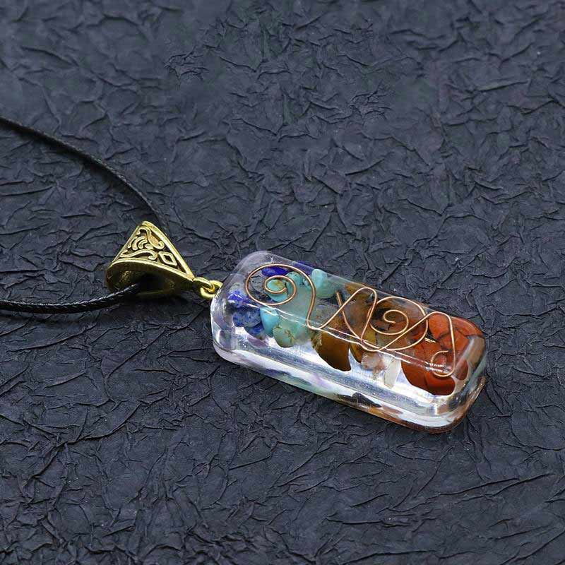 Pendentif Orgonite 7 chakras