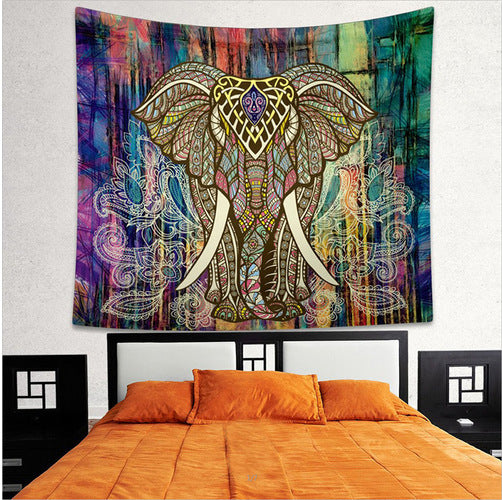 Toile Murale Mandala - Elephant Coloré - Boutique Namaste