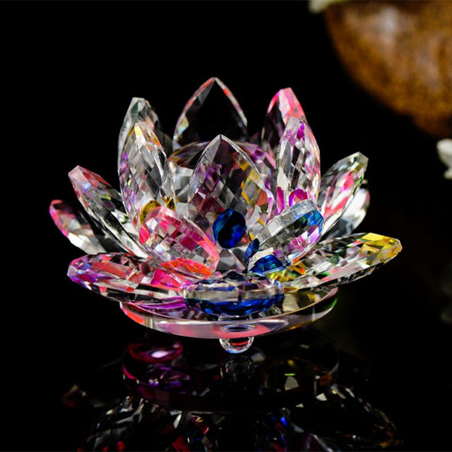 Fleur de Lotus Feng Shui en Cristal - 8 coloris - Boutique Namaste