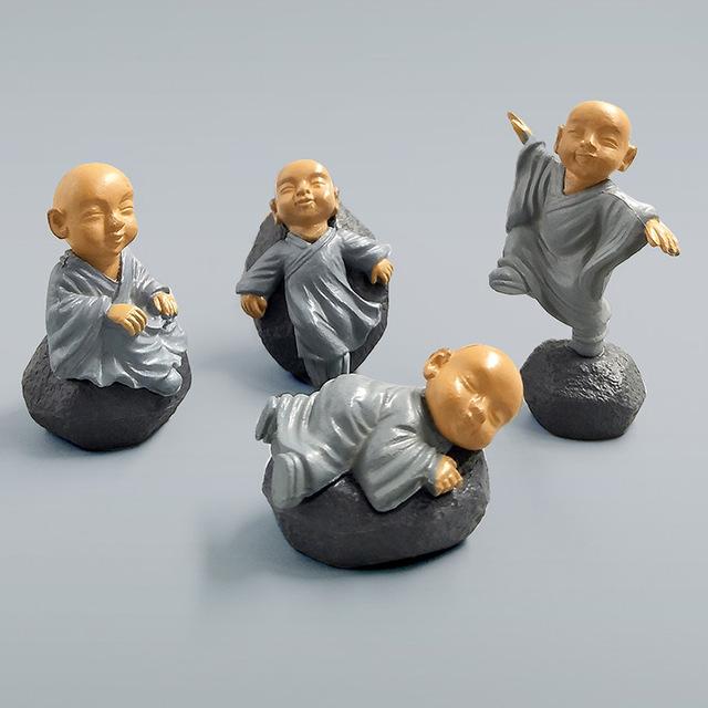 4 statuettes miniatures de Bouddha - Boutique Namaste